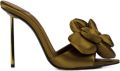 Le Silla Bella satijnen sandalen met roosdetail Groen - Groen