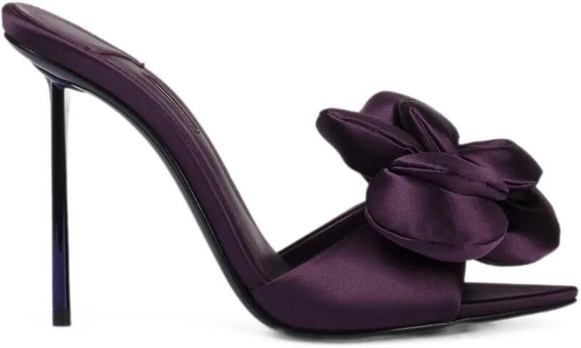 Le Silla Bella satijnen sandalen met roosdetail Paars