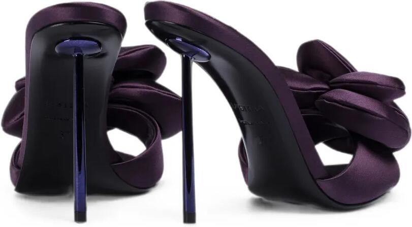 Le Silla Bella satijnen sandalen met roosdetail Paars - Foto 3