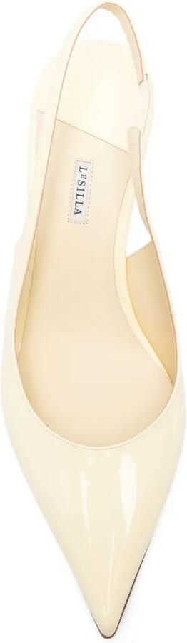 Le Silla Bella slingback pumps met puntige neus Geel - Foto 4