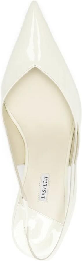 Le Silla Chanel Vivienne slingback pumps met puntige neus Groen - Foto 4
