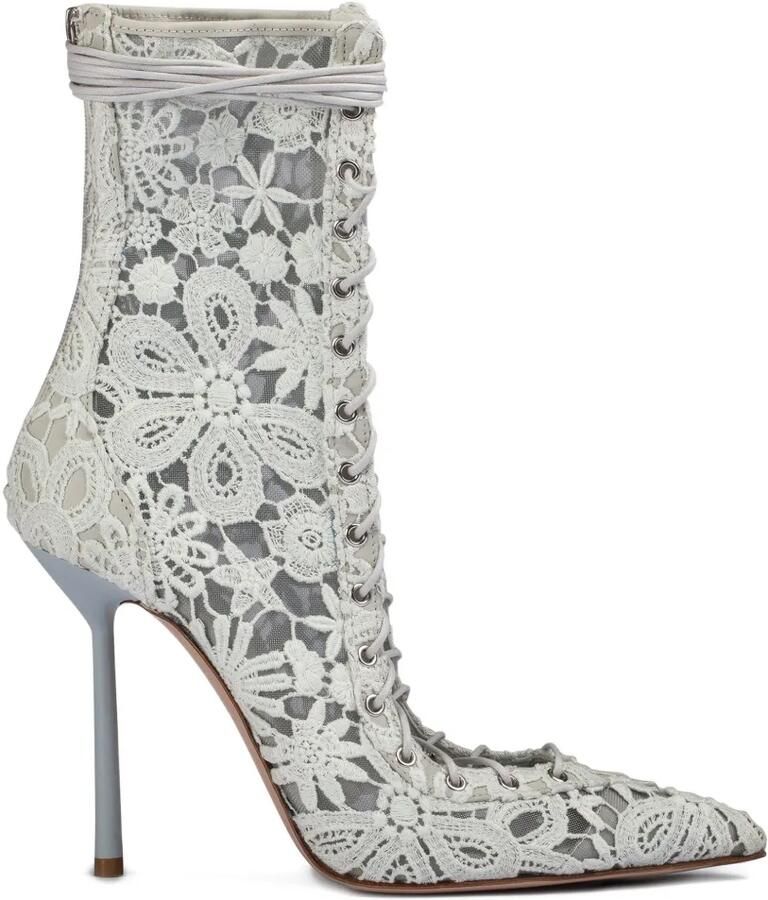 Le Silla Chantilly enkellaarzen met bloemenprint Wit