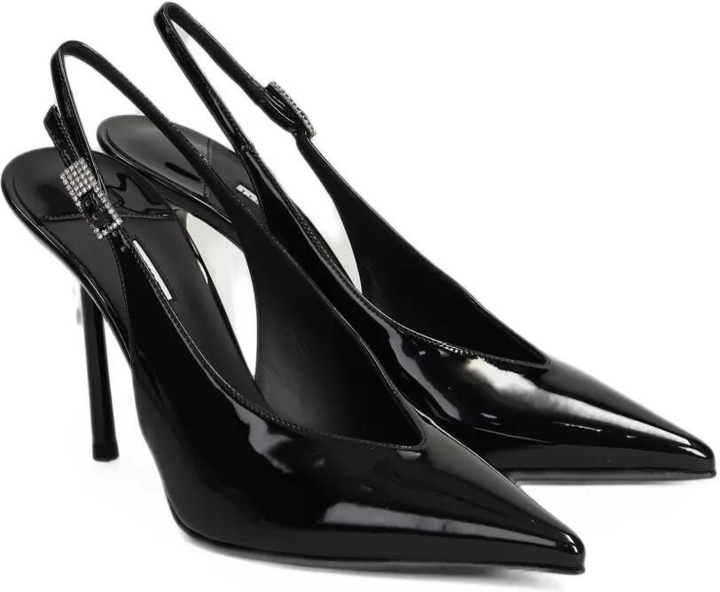 Le Silla Clivage crystal-embellished slingback pumps Zwart