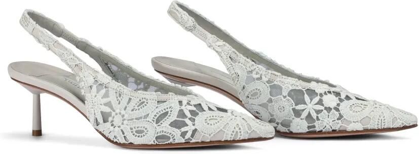 Le Silla Clivage kanten slingback pumps Wit - Foto 4