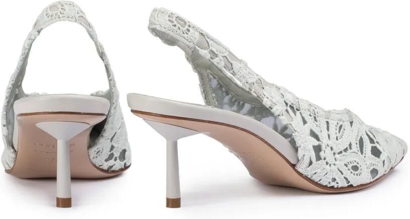Le Silla Clivage kanten slingback pumps Wit - Foto 3