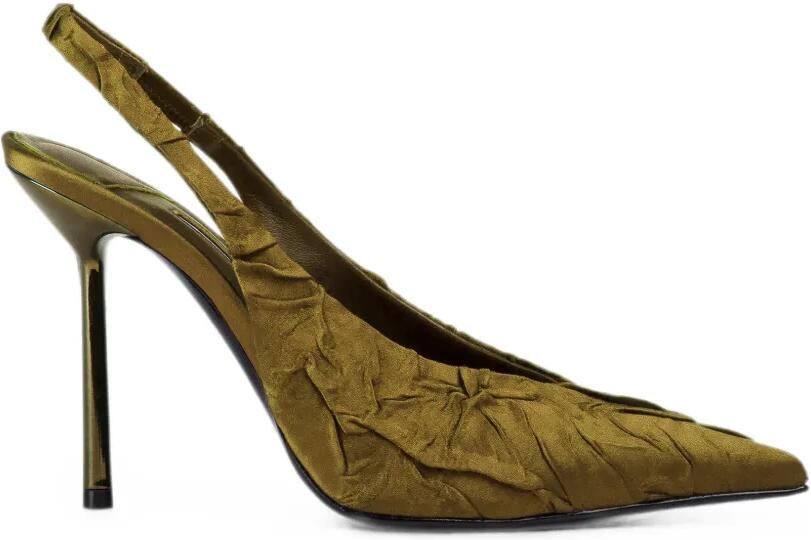 Le Silla Clivage slingback pumps met ruches Groen