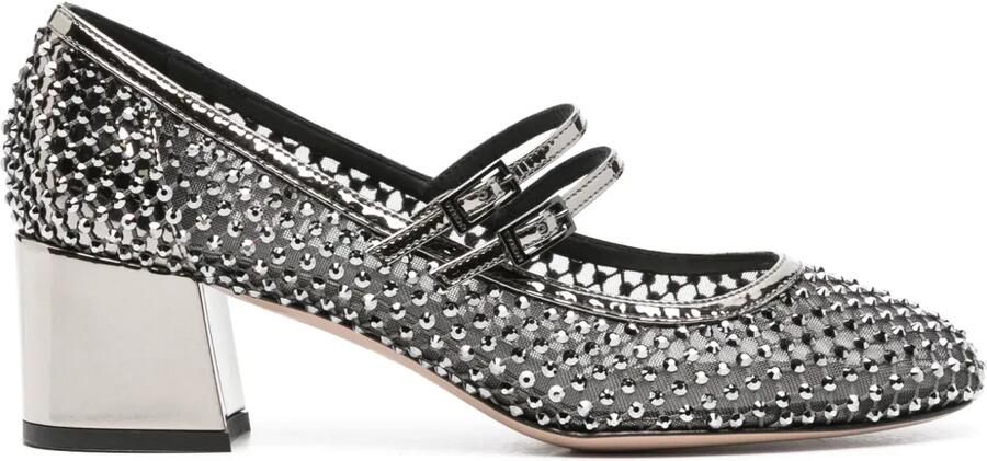 Le Silla Danielle Mary Jane 50 mm pumps Zilver