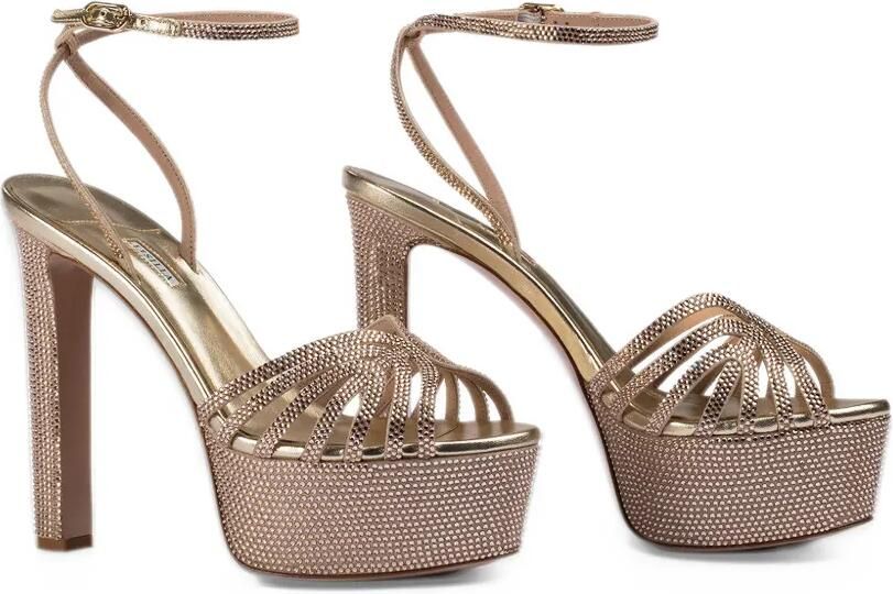 Le Silla Embrace crystal-embellished platform sandals Beige - Foto 2