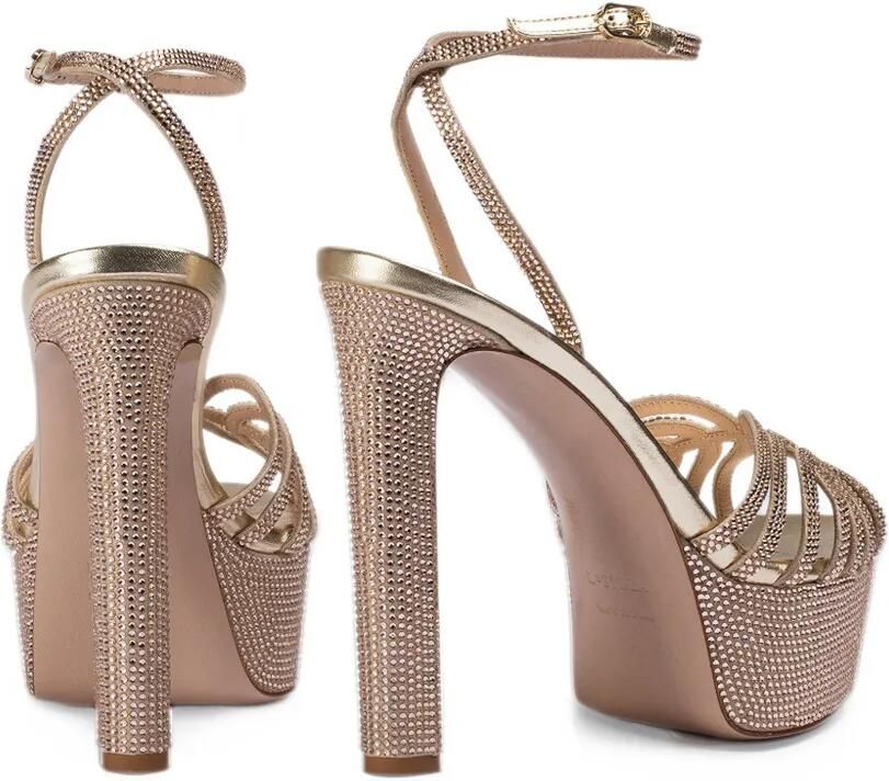 Le Silla Embrace crystal-embellished platform sandals Beige - Foto 3
