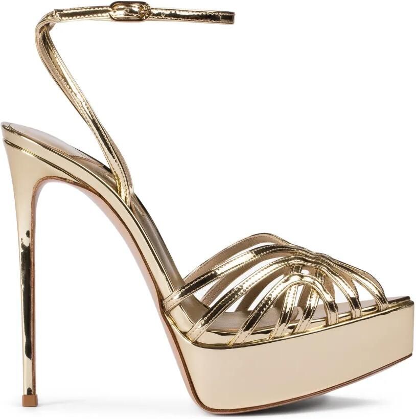 Le Silla Embrace sandalen met plateauzool Goud