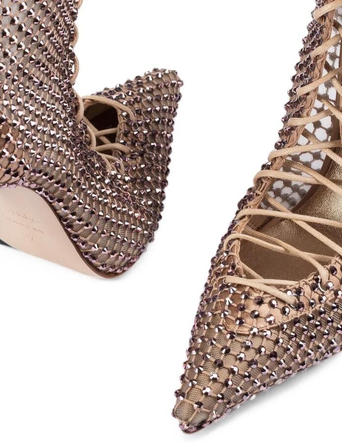 Le Silla Enkellaarzen verfraaid met kristal Beige - Foto 3