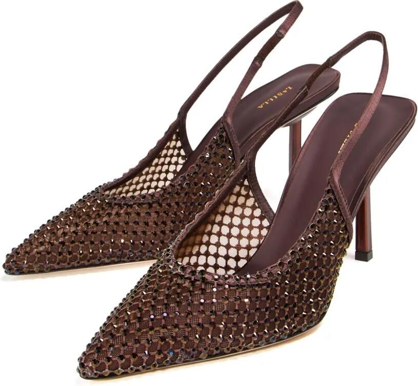 Le Silla Gilda 80 mm slingback pumps Bruin - Foto 2