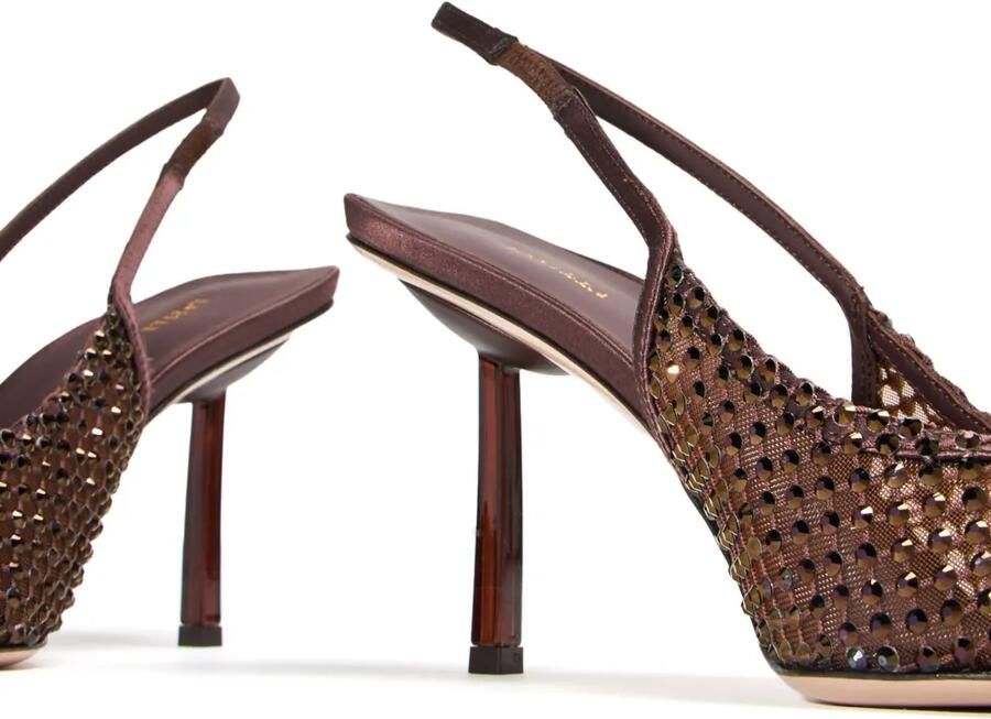 Le Silla Gilda 80 mm slingback pumps Bruin - Foto 3