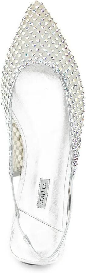 Le Silla Gilda ballerina's met kristallen Zilver
