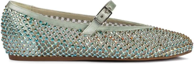 Le Silla Gilda ballerina's verfraaid met kristallen Groen