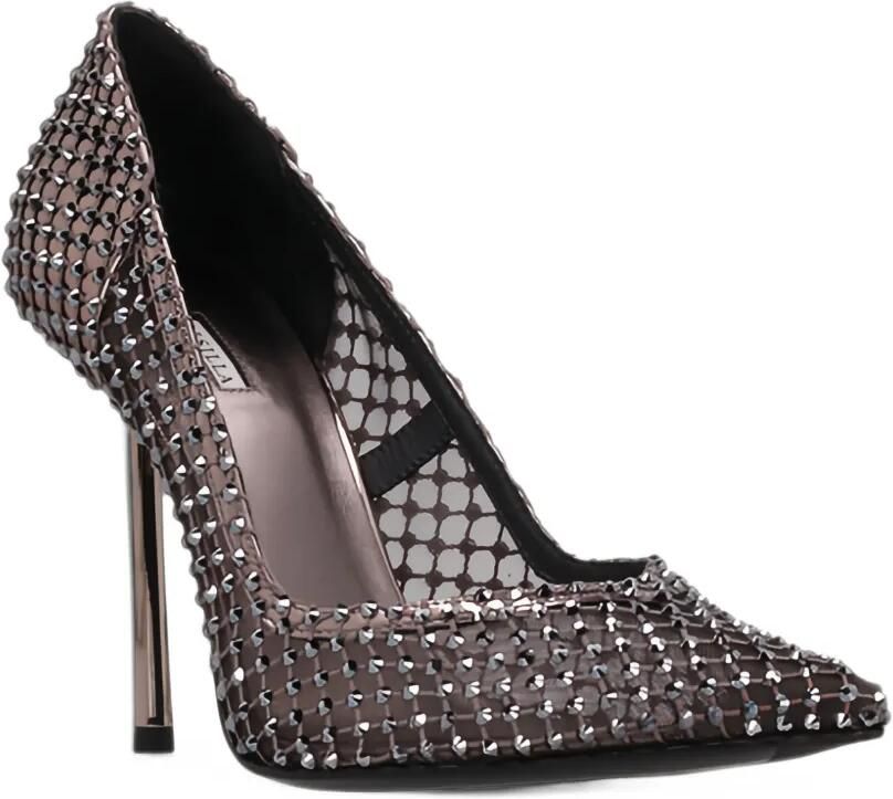 Le Silla Gilda crystal-embellished mesh pumps Grijs - Foto 3