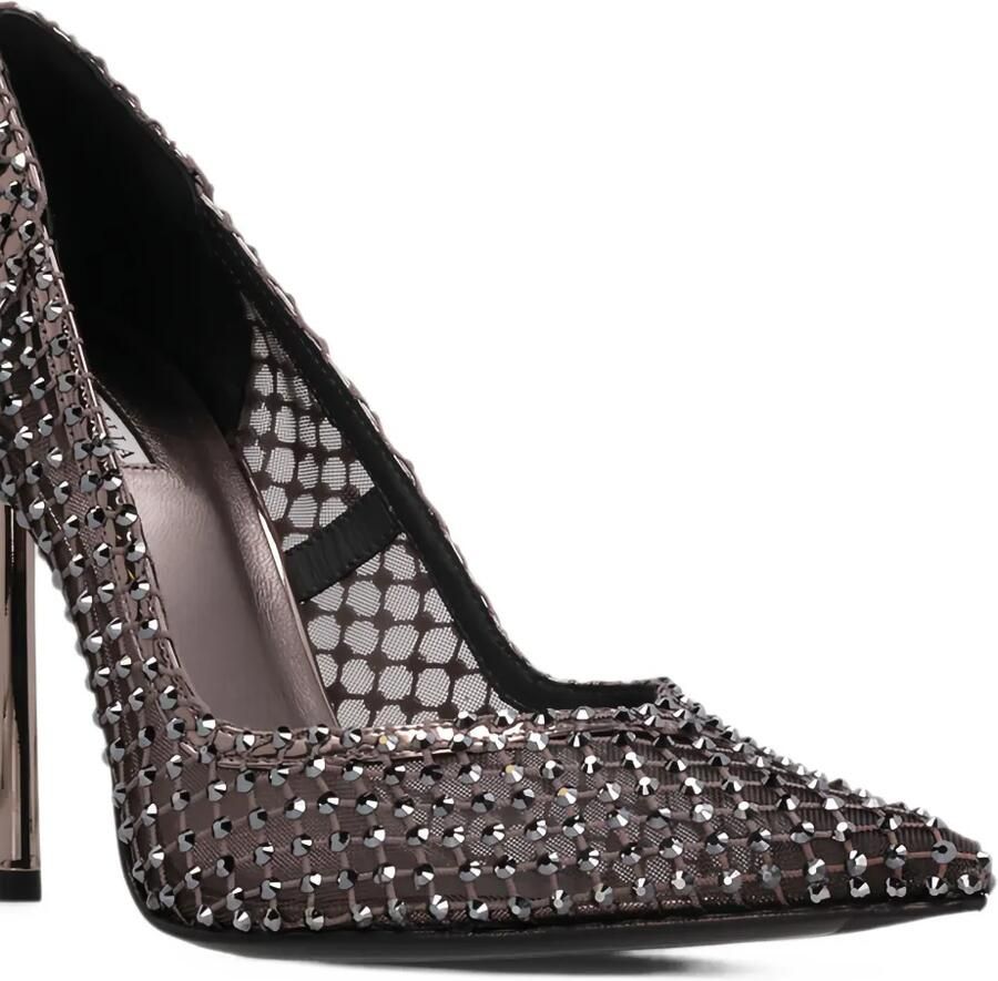Le Silla Gilda crystal-embellished mesh pumps Grijs - Foto 2