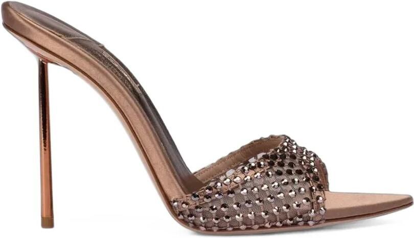 Le Silla Gilda crystal-embellished pointed-toe sandals Bruin