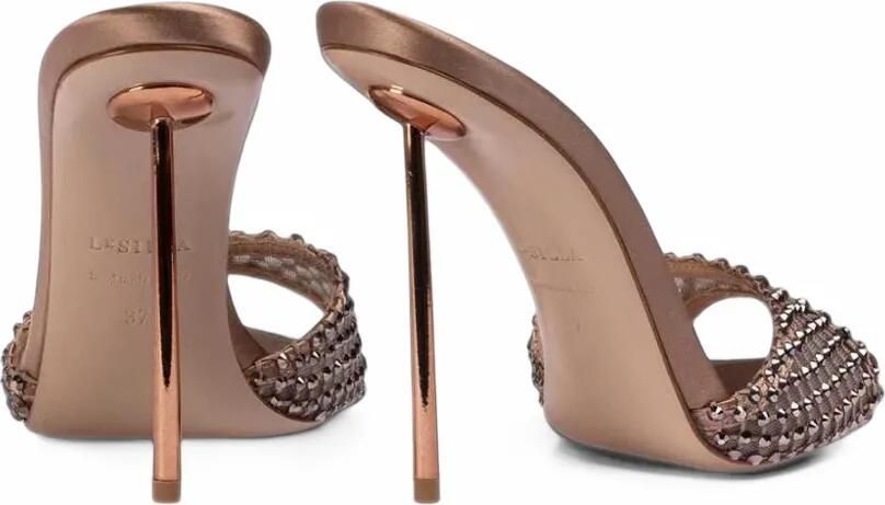 Le Silla Gilda crystal-embellished pointed-toe sandals Bruin - Foto 3