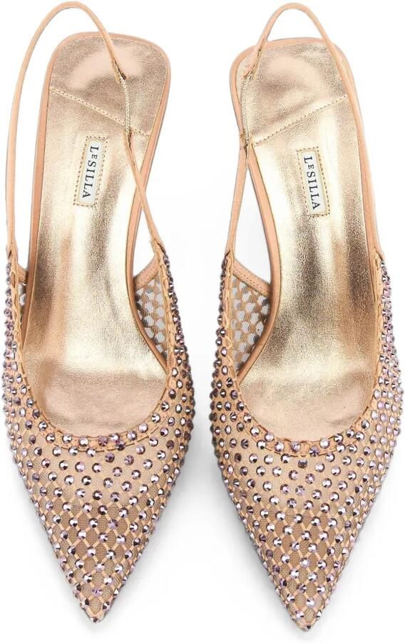 Le Silla Gilda crystal-embellished pumps Beige - Foto 4