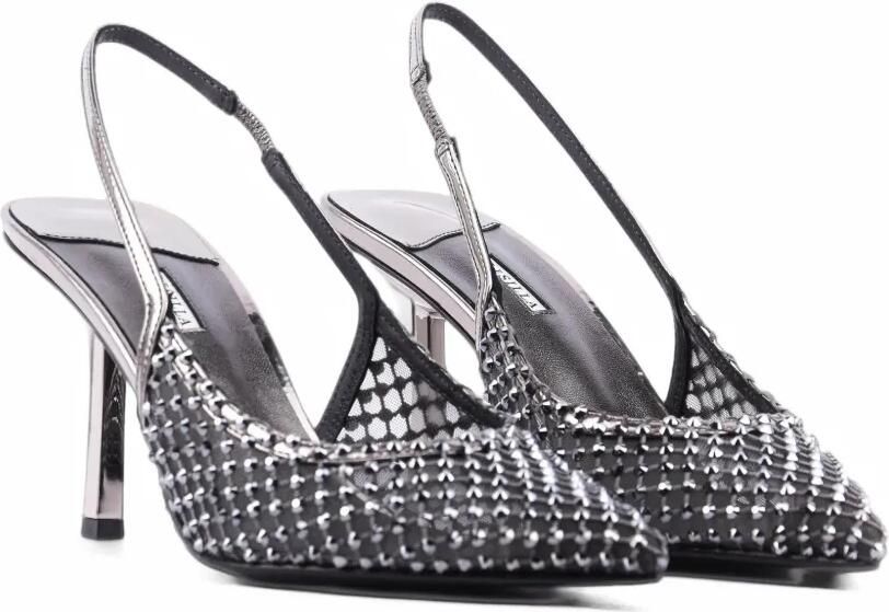 Le Silla Gilda crystal-embellished slingback pumps Zilver - Foto 5