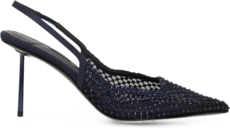 Le Silla Gilda mesh pumps verfraaid met kristallen Blauw