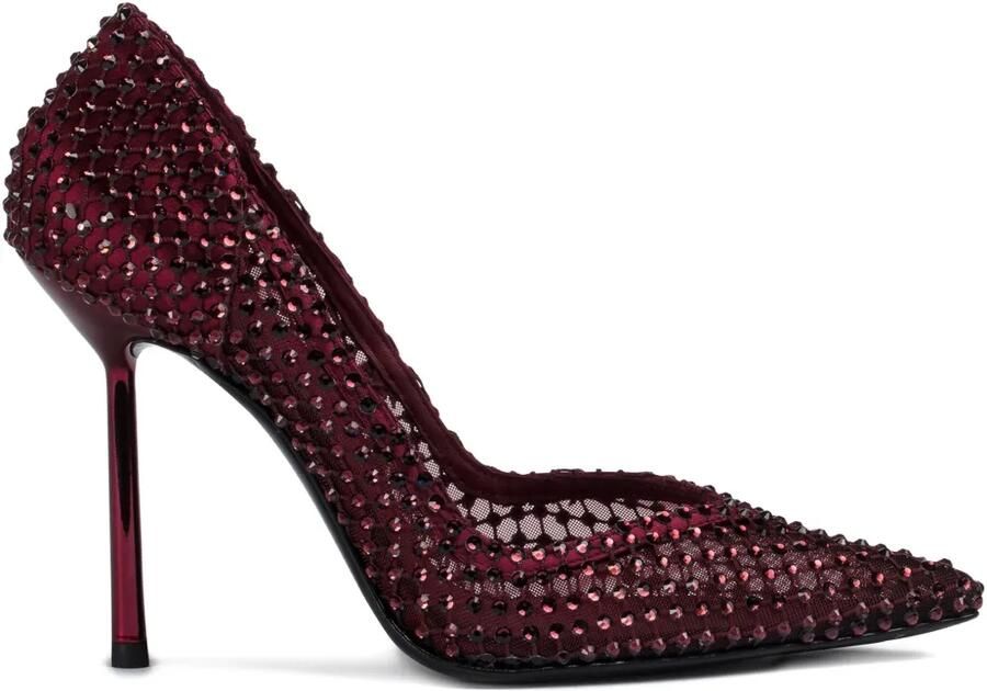 Le Silla Gilda mesh pumps verfraaid met kristallen Rood