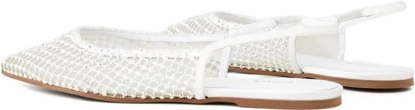 Le Silla Gilda platte pumps met mesh Wit