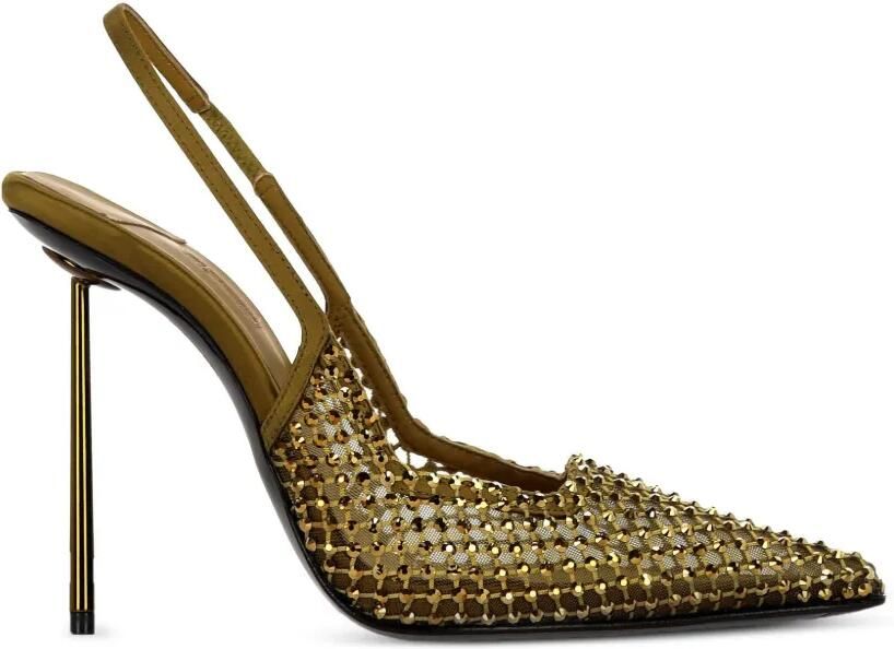 Le Silla Gilda pumps verfraaid met kristallen Goud - Foto 4
