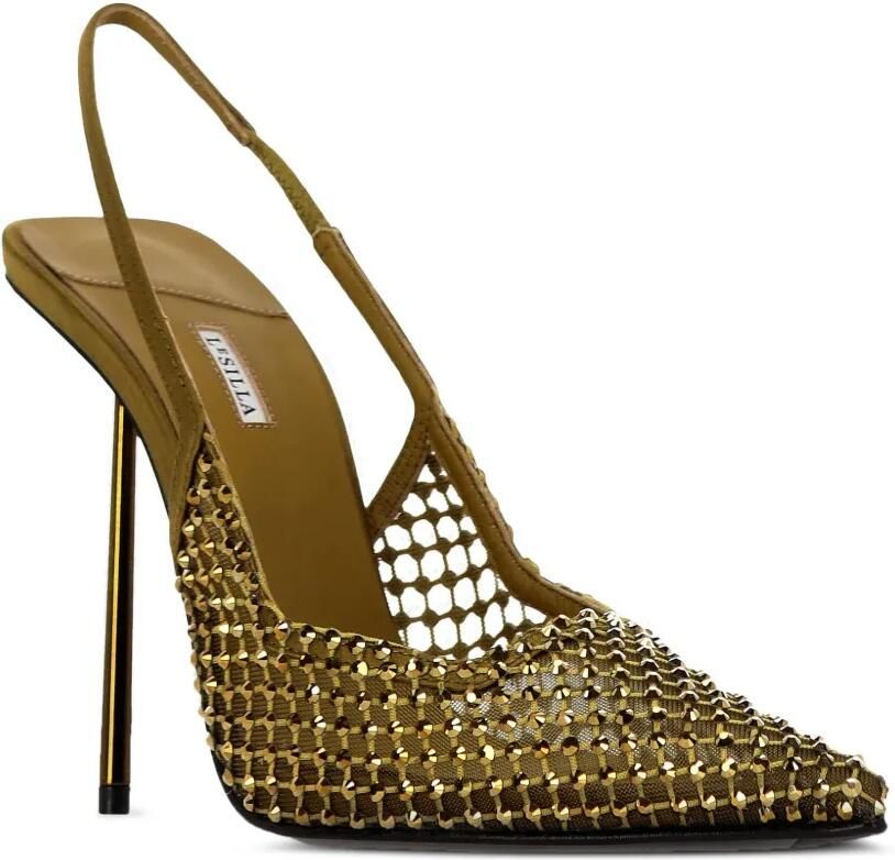 Le Silla Gilda pumps verfraaid met kristallen Goud - Foto 3