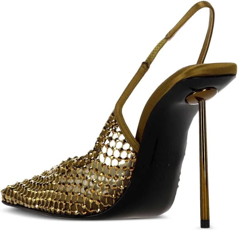 Le Silla Gilda pumps verfraaid met kristallen Goud - Foto 2
