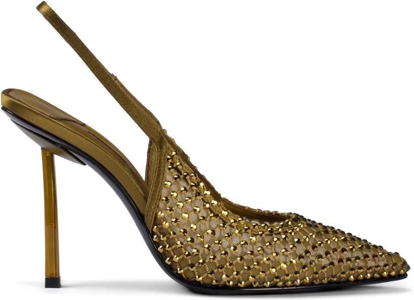 Le Silla Gilda slingback pumps verfraaid met kristallen Groen