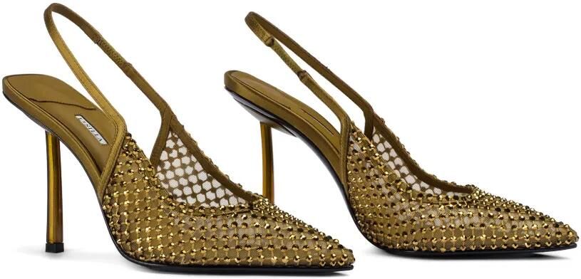 Le Silla Gilda slingback pumps verfraaid met kristallen Groen - Foto 4