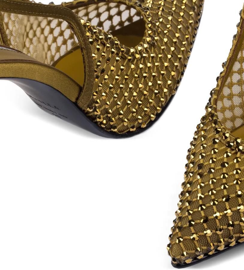 Le Silla Gilda slingback pumps verfraaid met kristallen Groen - Foto 2