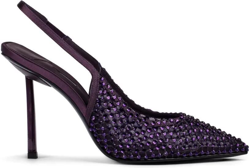 Le Silla Gilda slingback pumps verfraaid met kristallen Paars