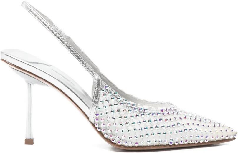 Le Silla Gilda verfraaide slingback pumps Zilver