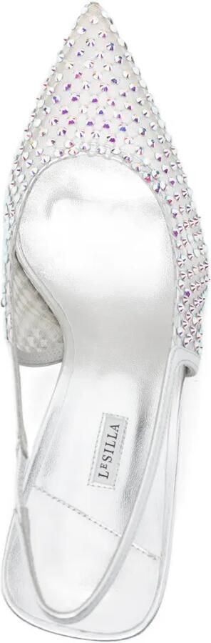 Le Silla Gilda verfraaide slingback pumps Zilver - Foto 4