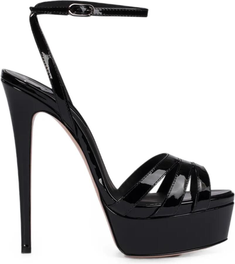 Le Silla Lola sandalen met plateauzool Zwart