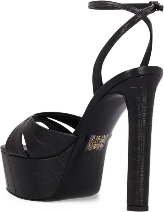 Le Silla Odette croc-effect platform sandals Zwart - Foto 3