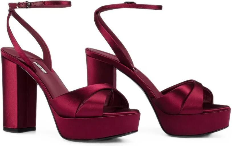 Le Silla Odette sandalen met plateauzool Rood - Foto 2