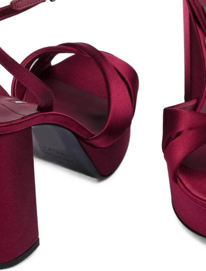 Le Silla Odette sandalen met plateauzool Rood - Foto 4