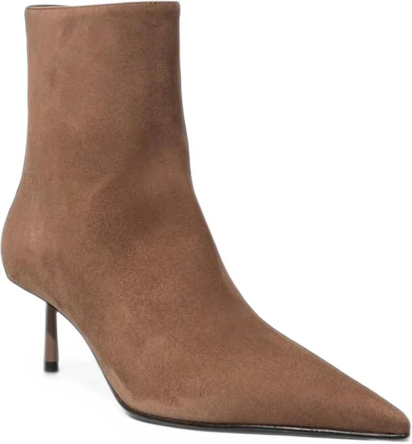 Le Silla pointed-toe suede ankle boots Bruin - Foto 2