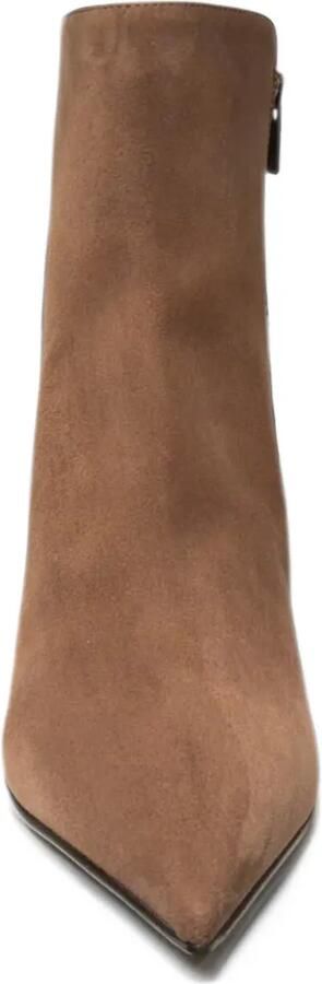 Le Silla pointed-toe suede ankle boots Bruin - Foto 4