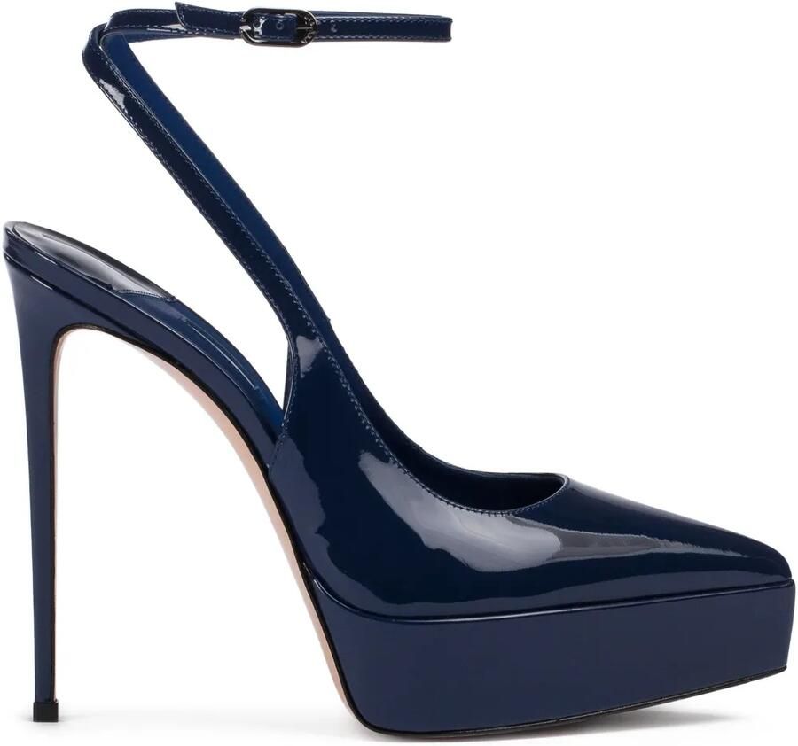 Le Silla Uma lakleren pumps met plateauzool Blauw
