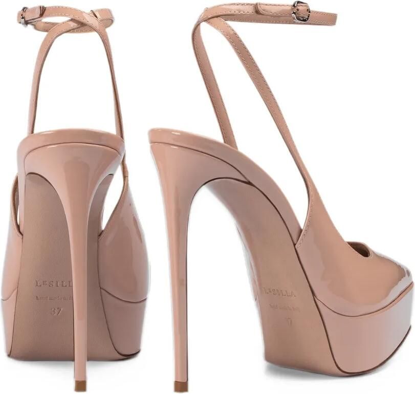 Le Silla Uma platform slingback pumps Roze - Foto 3