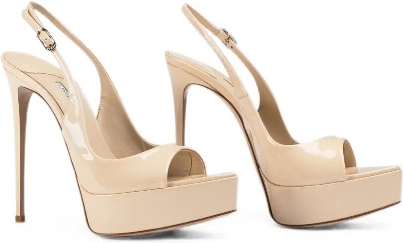Le Silla Uma slingback pumps met plateauzool Beige - Foto 4