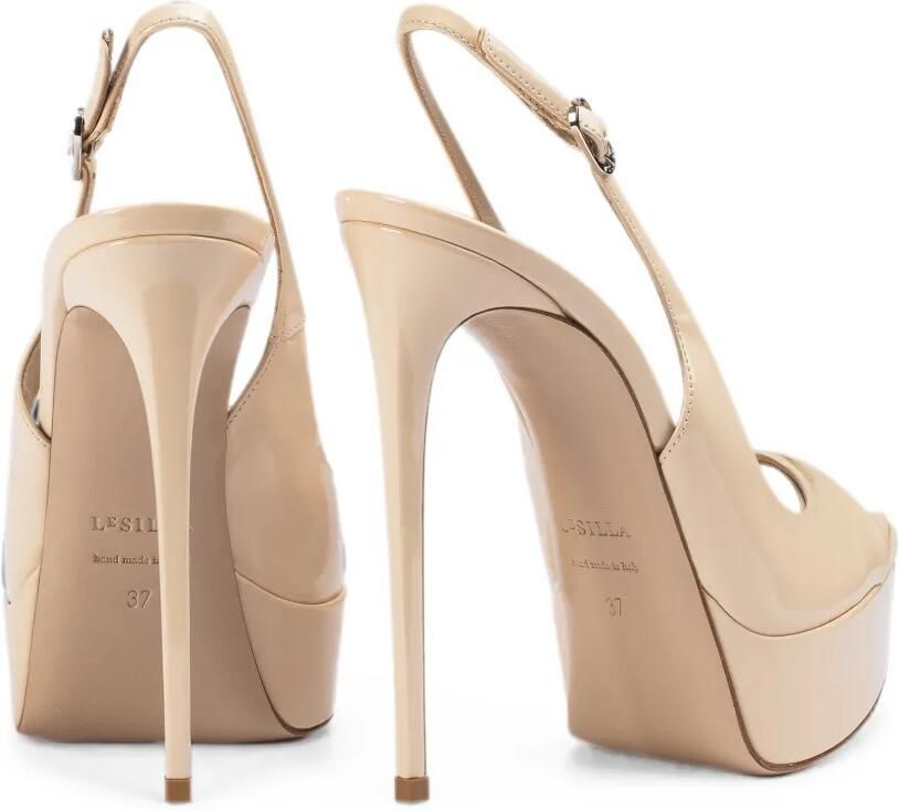Le Silla Uma slingback pumps met plateauzool Beige - Foto 3