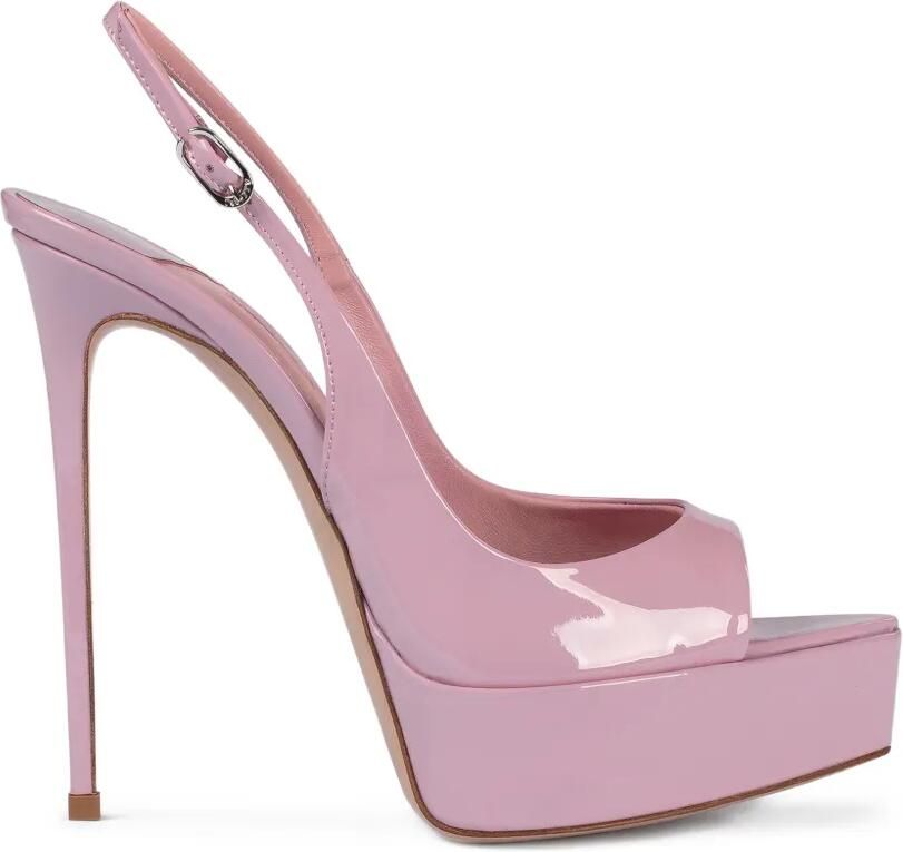 Le Silla Uma slingback pumps met plateauzool Roze