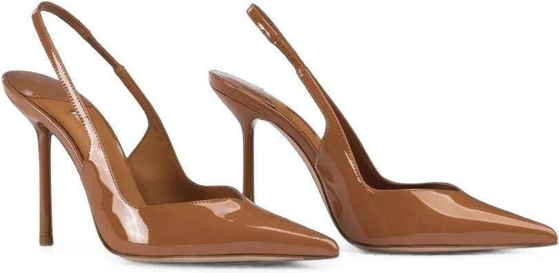 Le Silla Vivienne lakleren slingback pumps Bruin - Foto 4