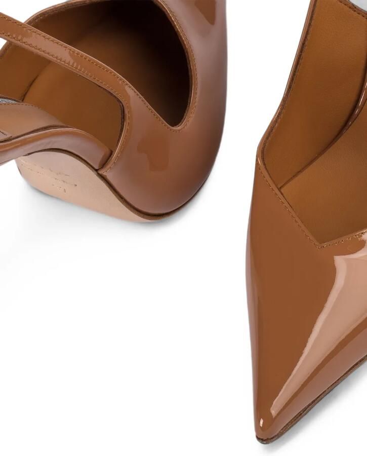 Le Silla Vivienne lakleren slingback pumps Bruin - Foto 2